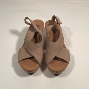 Clarks Cork Wedge Sandal Size 8 M